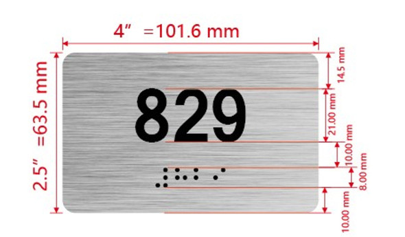 HOTEL APARTMENT NUMBER 829 SIGN