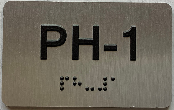 ADA APARTMENT NUMBER PH-1 SIGN