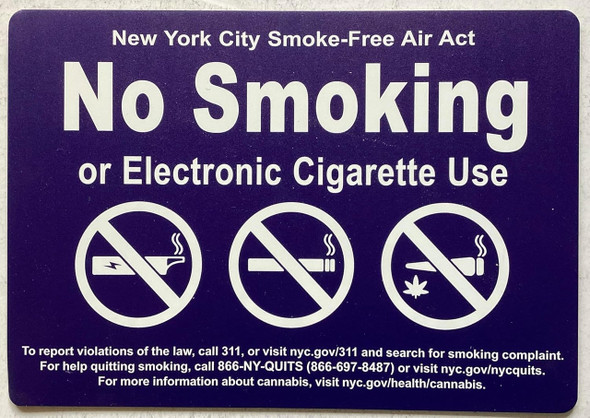 No smoking or electronic cigarette use No smoking or electronic cigarette use