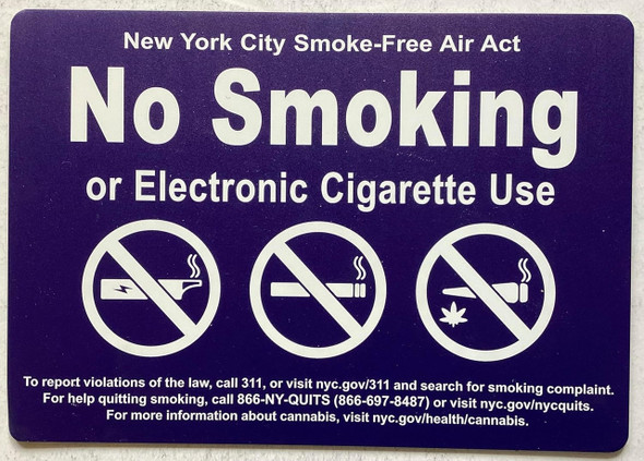 NYC NO SMOKING OR ELECTRONIC CIGARETTES NYC NO SMOKING OR ELECTRONIC CIGARETTES