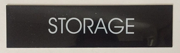 STORAGE sign (BLACK ALUMINUM)