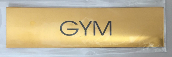 GYM  - Gold BACKGROUND  WITH SELF ADHESIVE STICKER FOR INDOOR USE