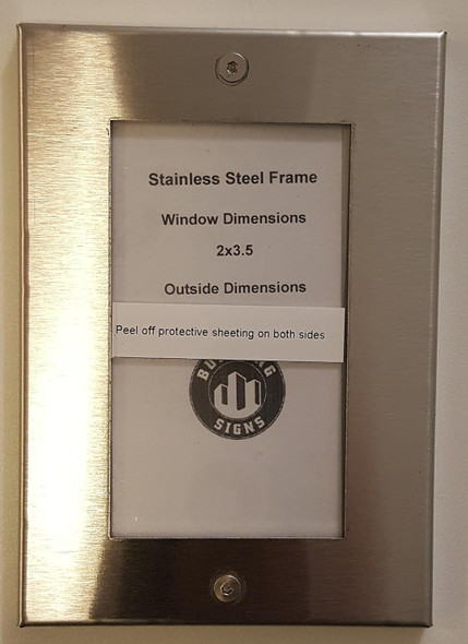 Elevator certificate frame