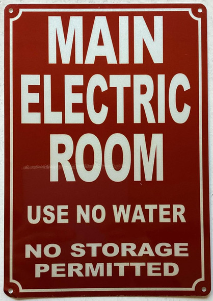 MAIN ELECTRIC ROOM SIGN MAIN ELECTRIC ROOM SIGN