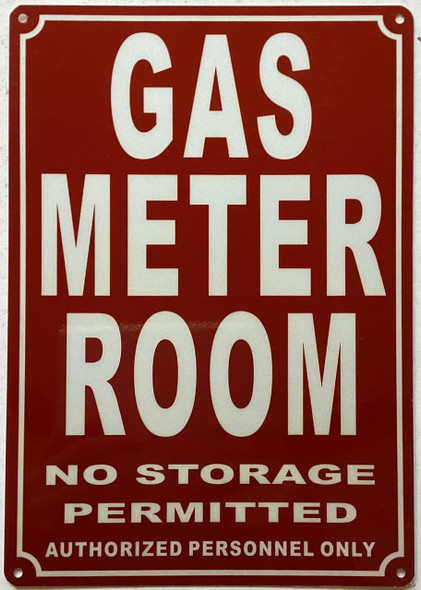 GAS METER ROOM SIGN GAS METER ROOM SIGN