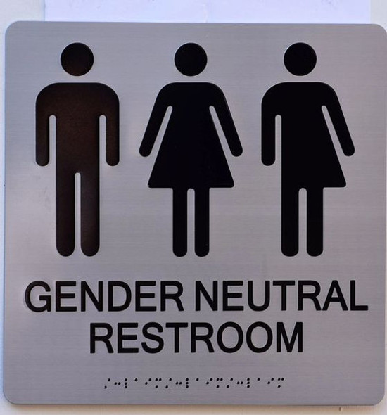 ADA GENDER NEUTRAL UNISEX RESTROOM TACTILE SIGN ADA GENDER NEUTRAL UNISEX RESTROOM TACTILE SIGN