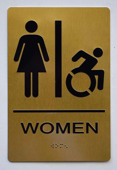HOTEL WOMEN ACCESSIBLE RESTROOM SIGN
