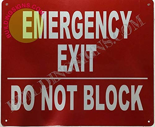 Emergency EXIT DO NOT Block Sign Emergency EXIT DO NOT Block Sign