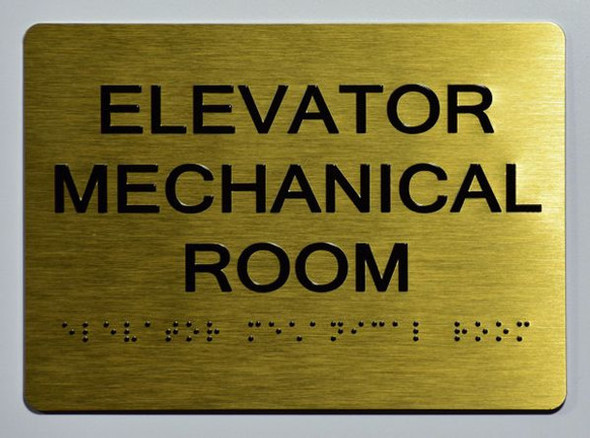 ADA ELEVATOR MECHANICAL ROOM SIGN