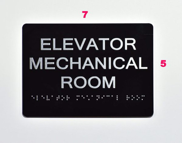 HOTEL ELEVATOR MECHANICAL ROOM SIGN