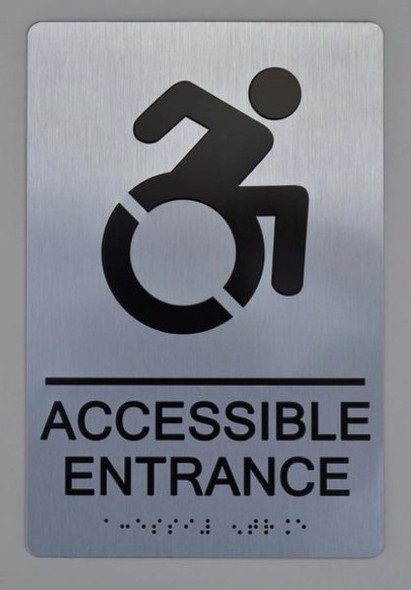 ADA ACCESSIBLE ENTRANCE DIRECTIONAL SIGN ADA ACCESSIBLE ENTRANCE DIRECTIONAL SIGN