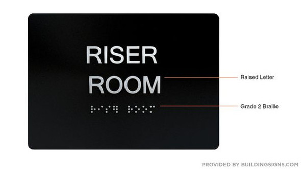 HOTEL RISER ROOM TACTILE SIGN
