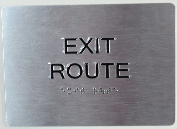 HOTEL EXIT ROUTE SIGN