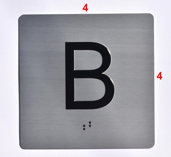 HOTEL B FLOOR ELEVATOR JAMB PLATE SIGN HOTEL B FLOOR ELEVATOR JAMB PLATE SIGN
