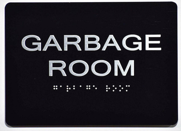 HOTEL GARBAGE ROOM SIGN