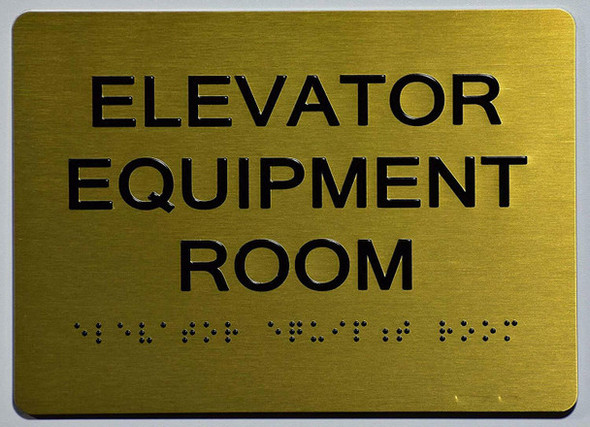 HOTEL ELEVATOR EQUIPMENT ROOM SIGN