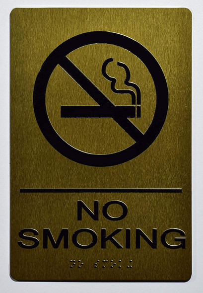 ADA NO SMOKING GOLD SIGN ADA NO SMOKING GOLD SIGN