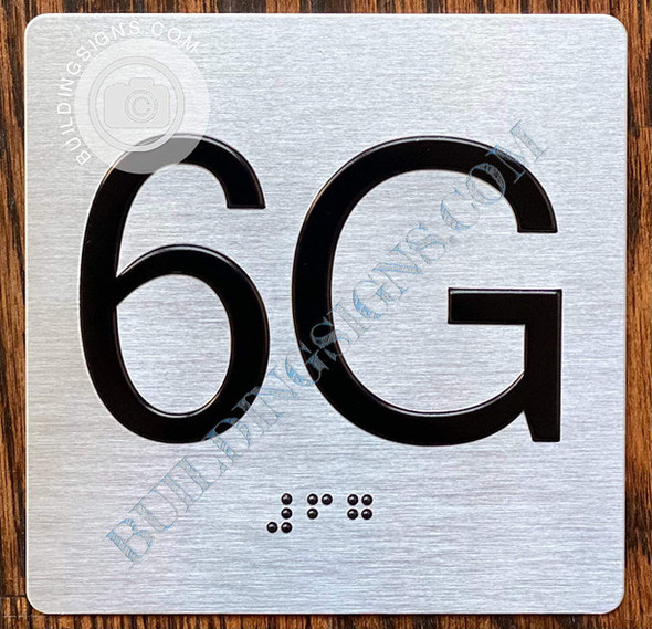 ADA APARTMENT NUMBER 6G SIGN