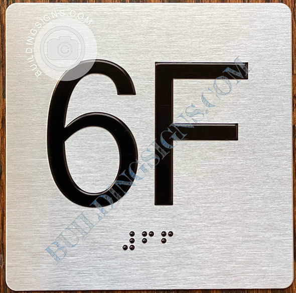 ADA APARTMENT NUMBER 6F SIGN