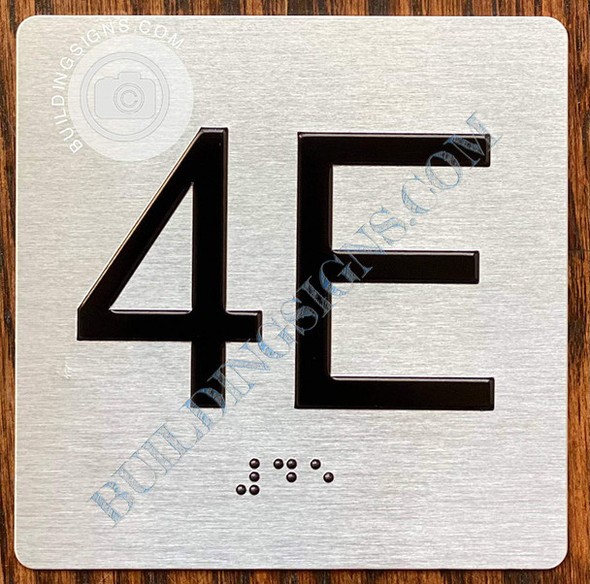 ADA APARTMENT NUMBER 4E SIGN