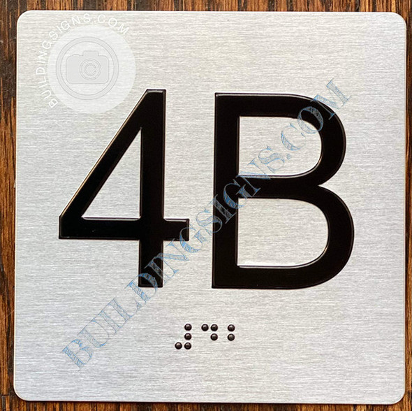 HOTEL APARTMENT NUMBER 4B SIGN