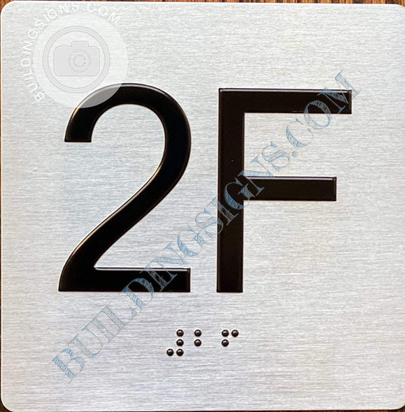 ADA APARTMENT NUMBER 2F SIGN