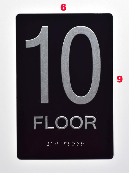 HOTEL BLACK FLOOR NUMBER SIGN