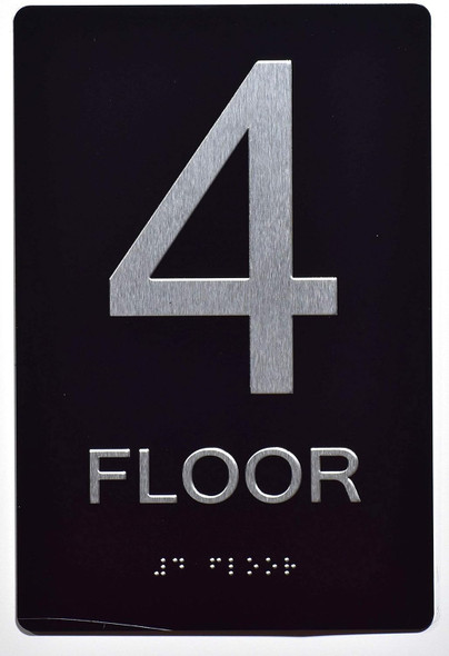 HOTEL BLACK FLOOR NUMBER SIGN
