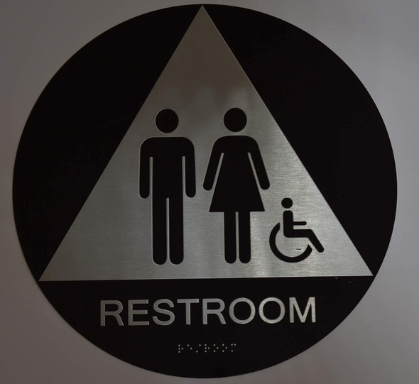ADA RESTROOM (RESTROOM ACCESSIBLE Q12) SIGN