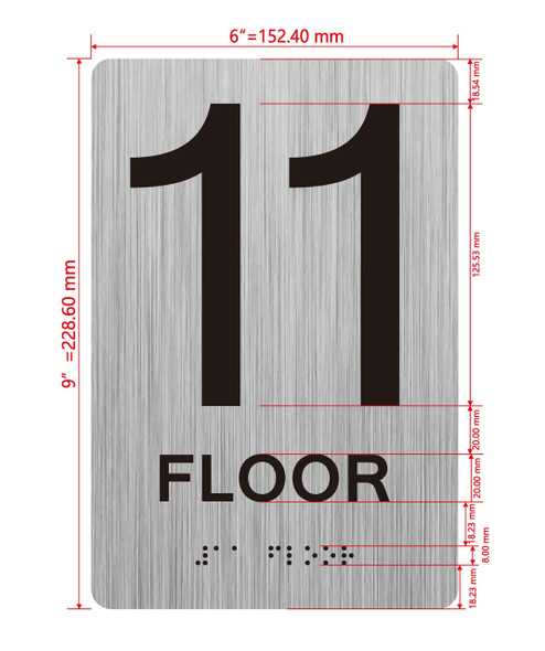 HOTEL 11 FLOOR SIGN HOTEL 11 FLOOR SIGN