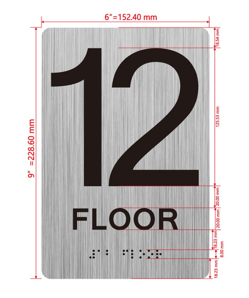 HOTEL 12 FLOOR SIGN HOTEL 12 FLOOR SIGN