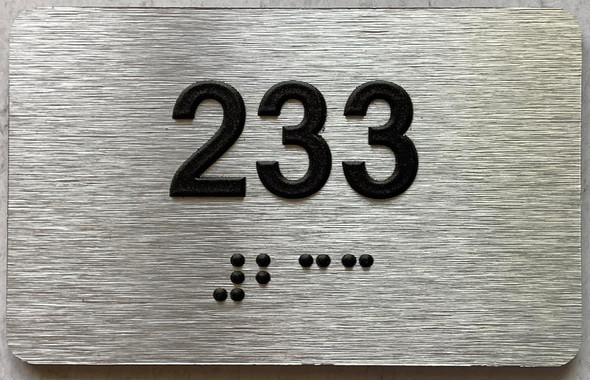 ADA APARTMENT NUMBER - UNIT NUMBER SIGN