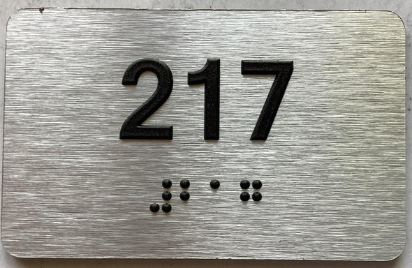 ADA APARTMENT NUMBER - UNIT NUMBER SIGN