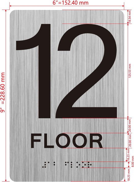 HOTEL 12TH FLOOR SIGN HOTEL 12TH FLOOR SIGN