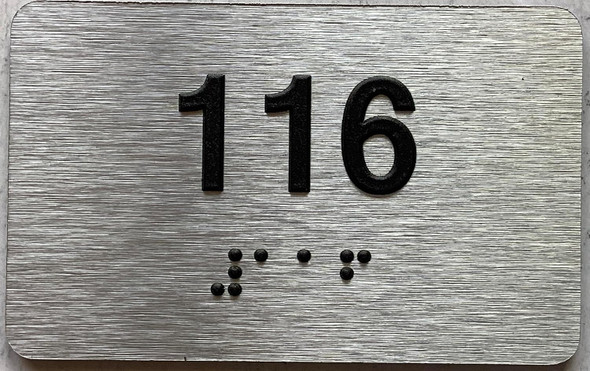 ADA APARTMENT NUMBER - UNIT NUMBER SIGN
