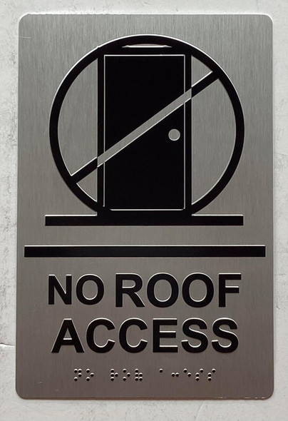 HOTEL NO ROOF ACCESS SIGN