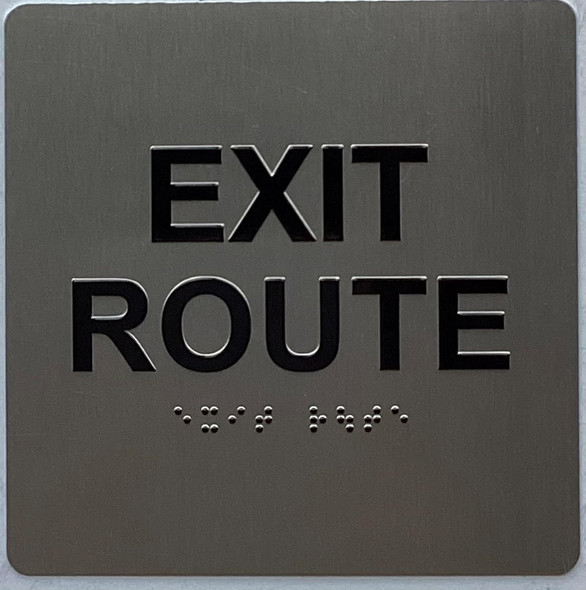 ADA EXIT ROUTE SIGN
