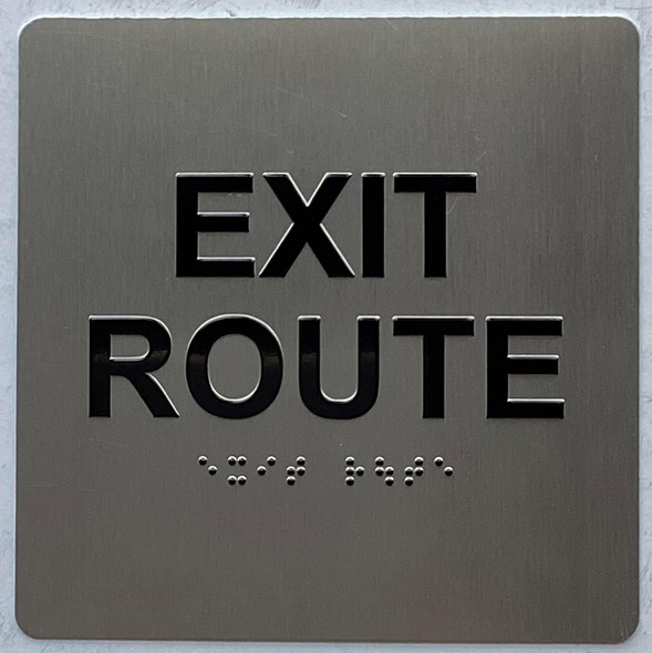 HOTEL EXIT ROUTE SIGN