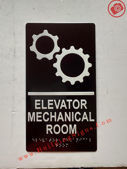 HOTEL ELEVATOR MECHANICAL ROOM SIGN