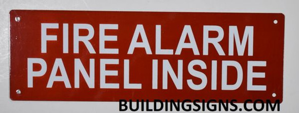FIRE Alarm Panel Inside Sign FIRE Alarm Panel Inside Sign