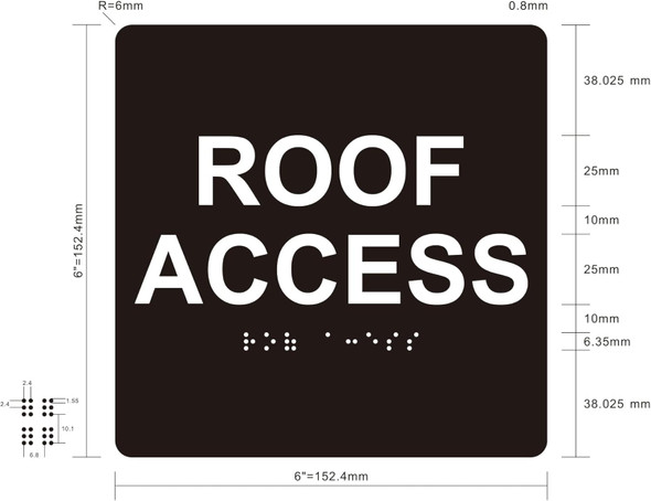 HOTEL ROOF ACCESS SIGN
