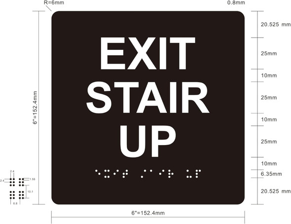 HOTEL EXIT STAIR UP SIGN