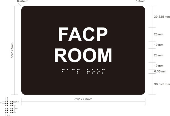 HOTEL FACP ROOM - FIRE ALARM CONTROL PANEL SIGN