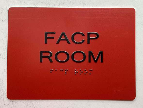 HOTEL FIRE ALARM CONTROL PANEL ROOM - FACP SIGN