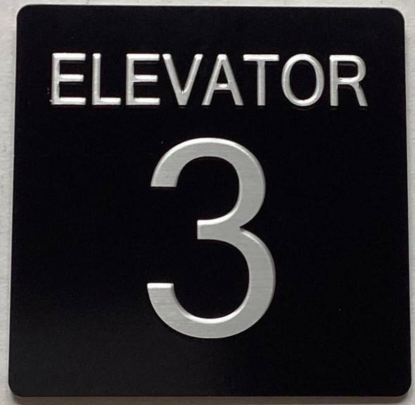 HOTEL ELEVATOR FLOOR NUMBER (ELEVATOR NUMBER 3) SIGN