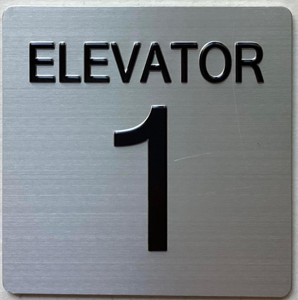 ADA ELEVATOR NUMBER (ELEVATOR NUMBER 1) SIGN