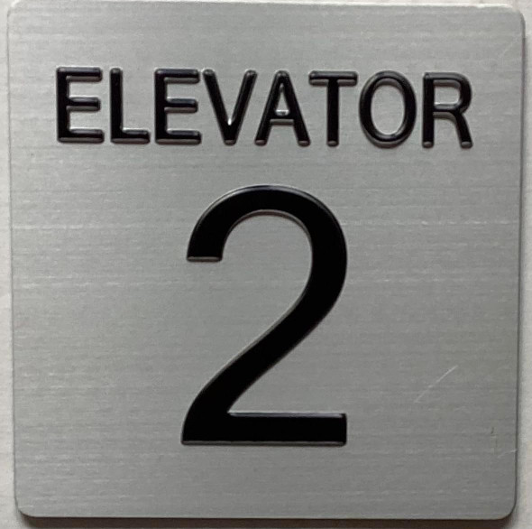ADA ELEVATOR NUMBER (ELEVATOR NUMBER 2) SIGN ADA ELEVATOR NUMBER (ELEVATOR NUMBER 2) SIGN