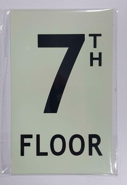 Floor number Seven  Sign Floor number Seven  Sign