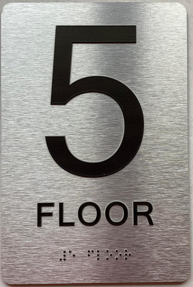 ADA FLOOR NUMBER (5TH FLOOR) SIGN