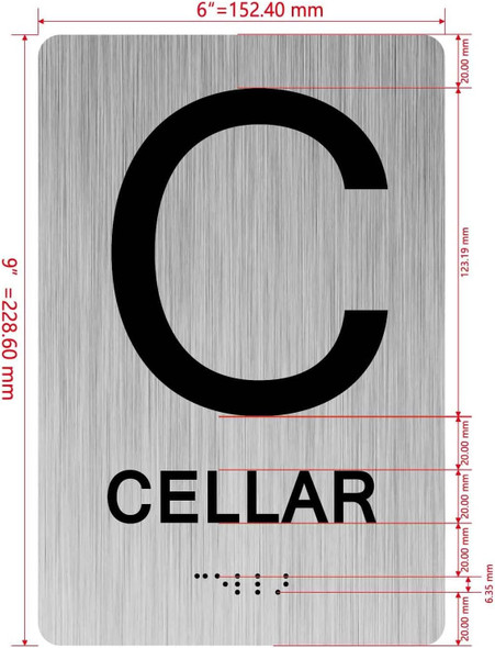 HOTEL FLOOR NUMBER - (CELLAR) SIGN